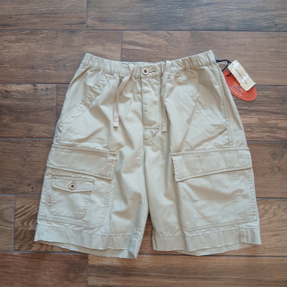 Tommy Bahama Shorts Mens Small Tan New Largo Cargo Shorts Drawstring Cotton - Picture 1 of 11